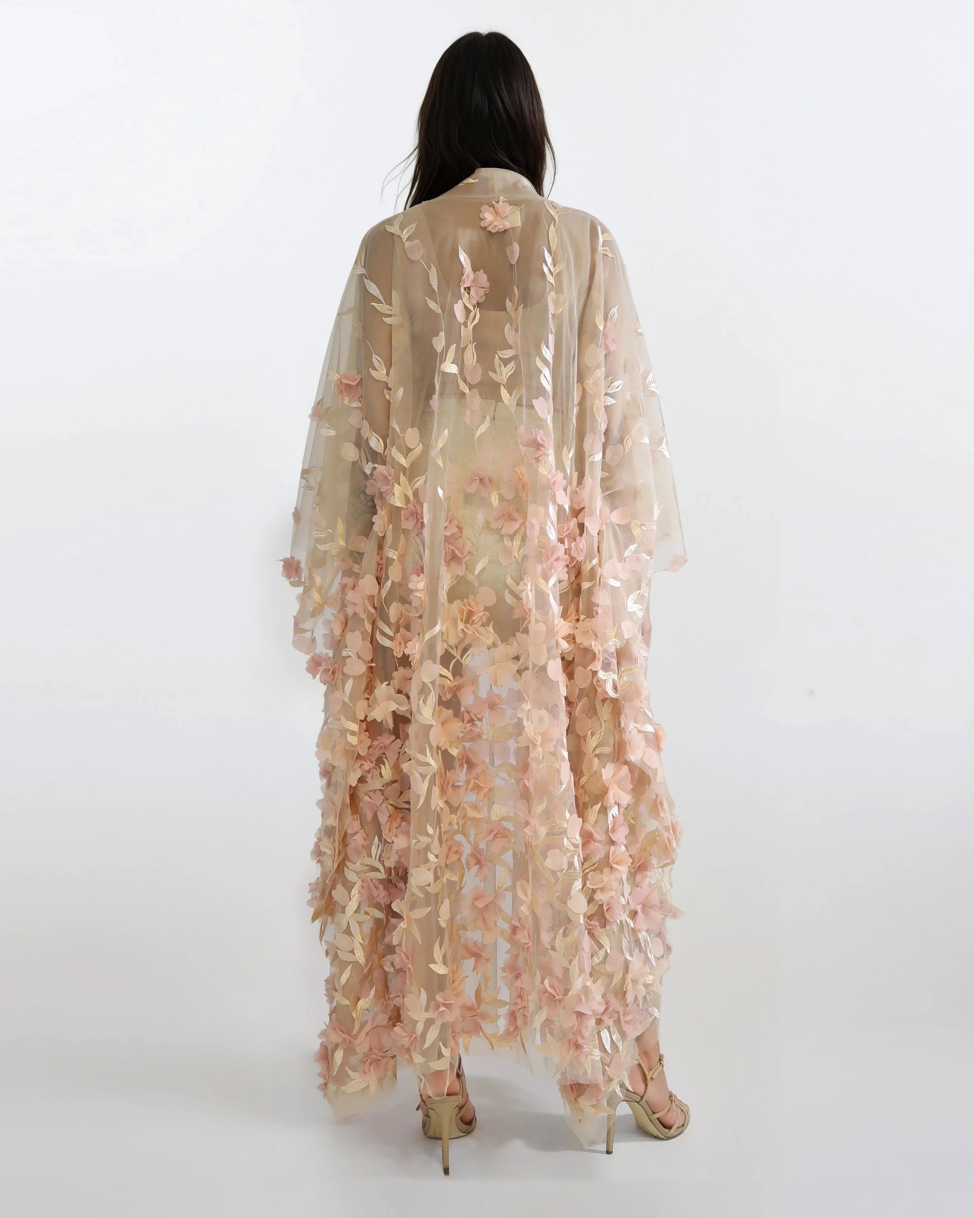 3D Floral Lace Kimono