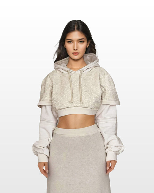 Cotton Mesh Hoodie