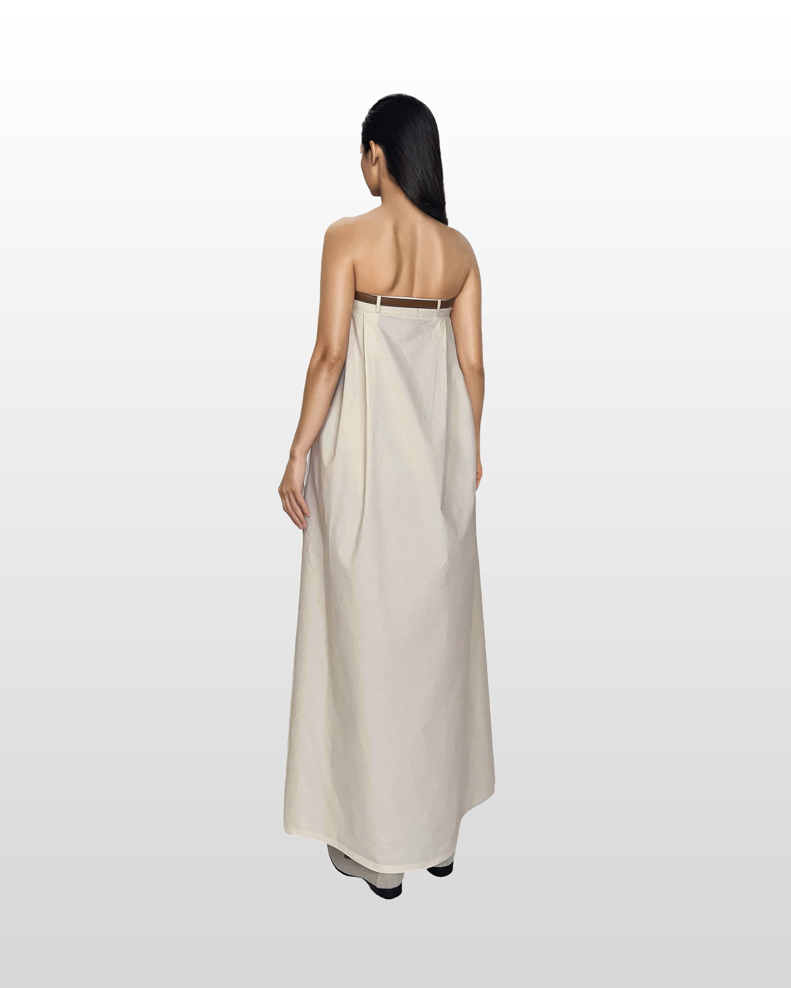 Strapless Cotton Maxi Dress