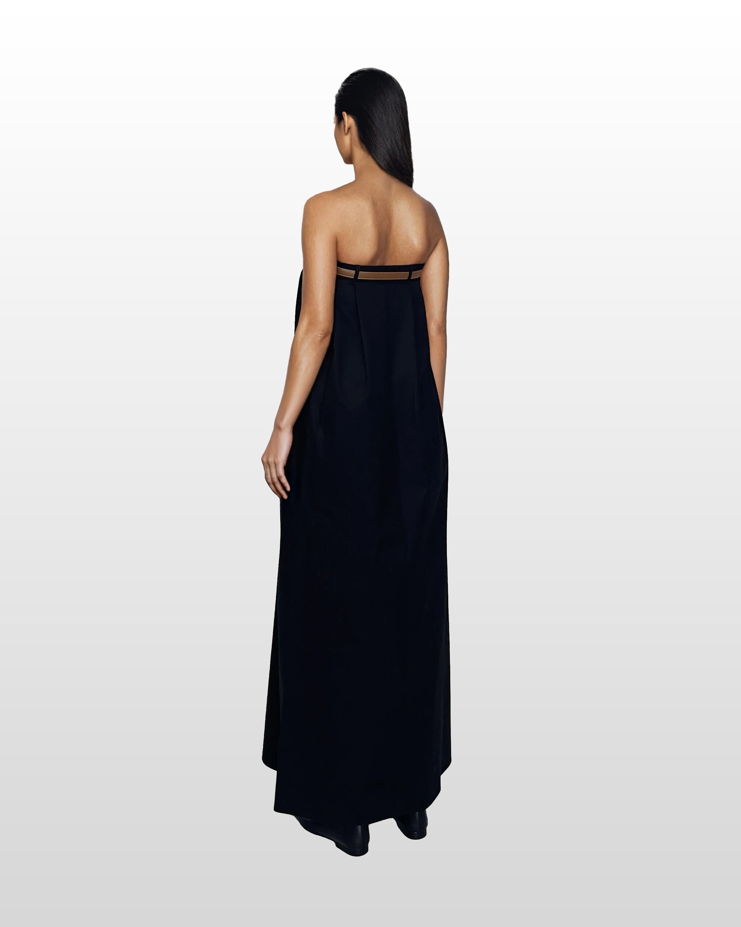 Strapless Cotton Maxi Dress