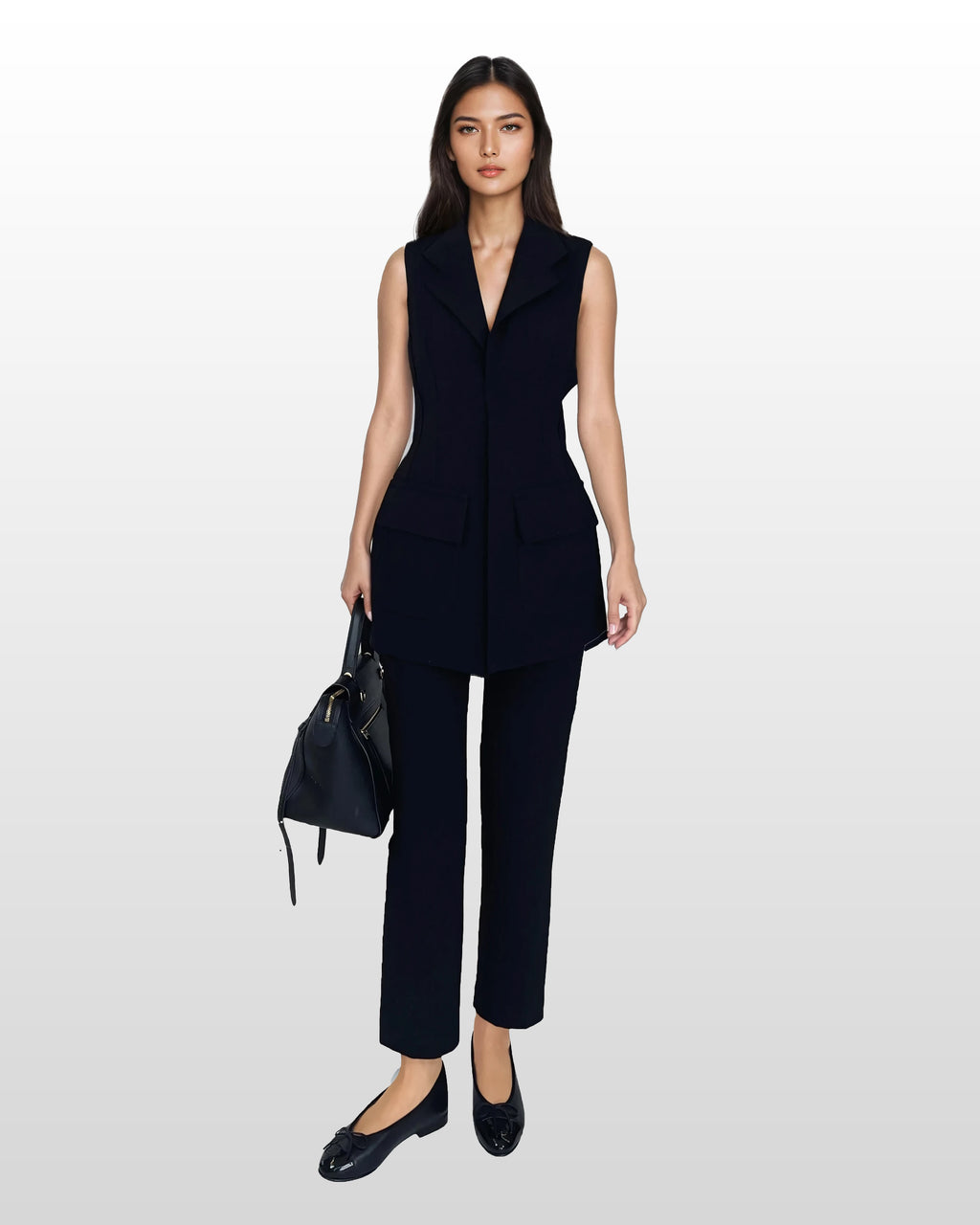 Tailored Crepe Gilet