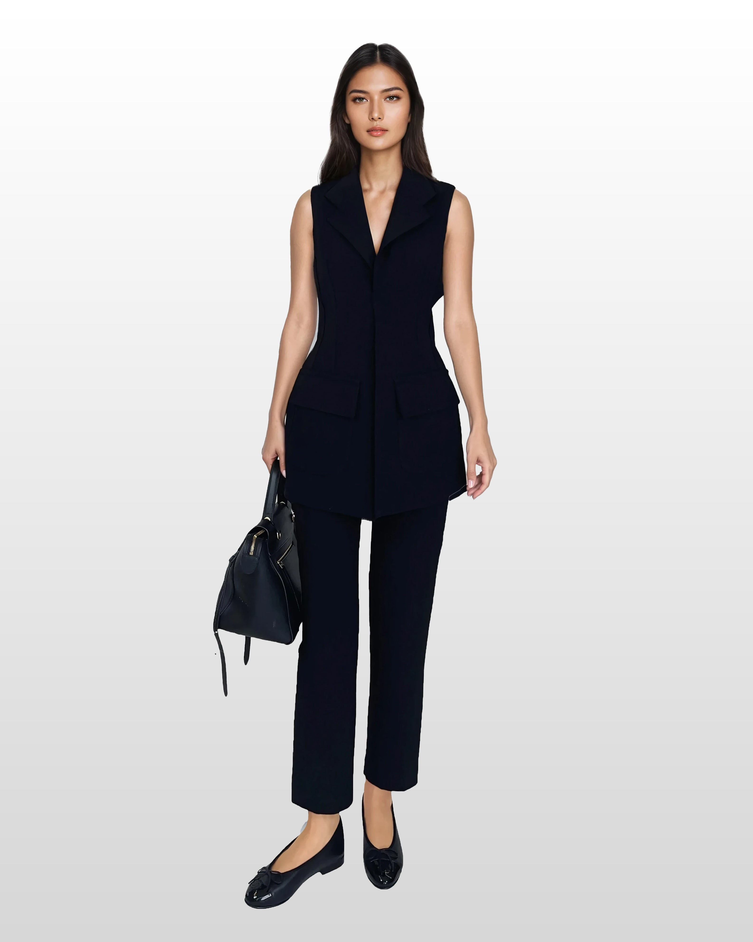 Tailored Crepe Gilet