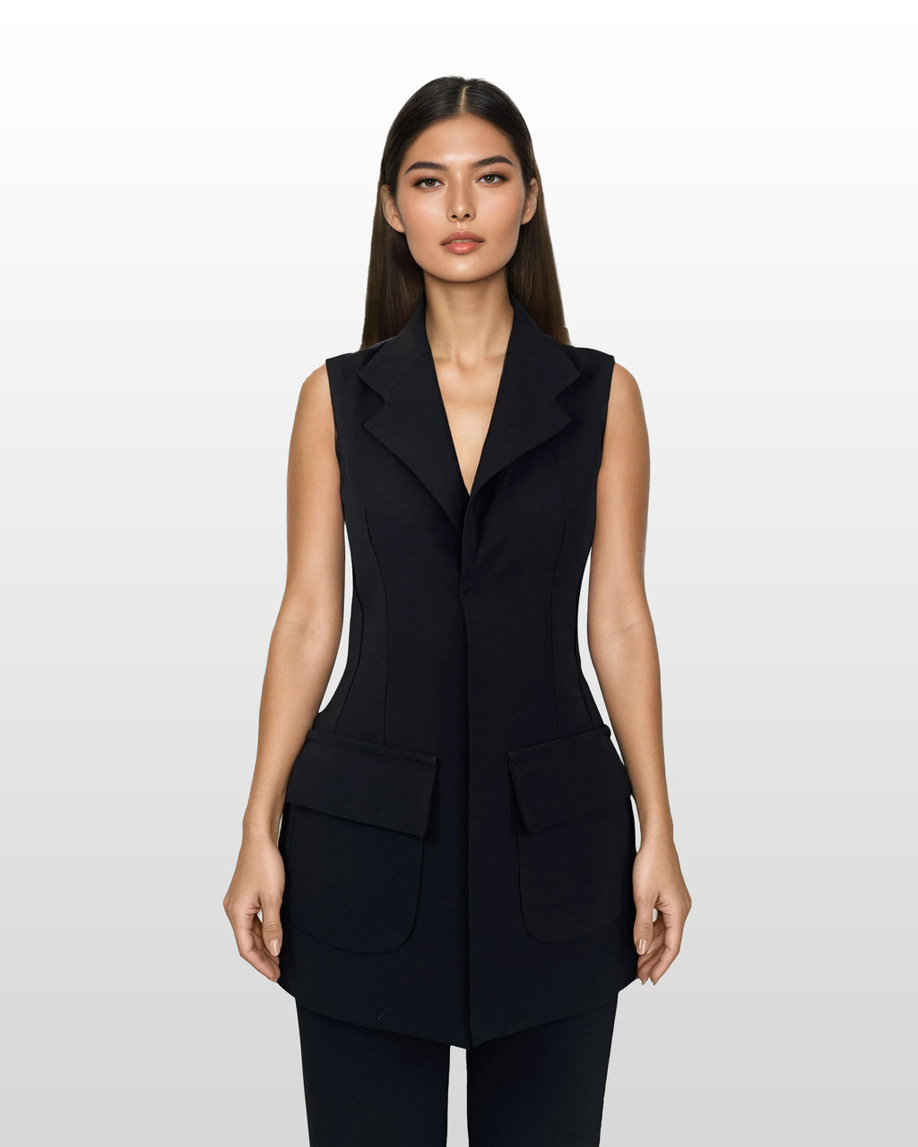 Tailored Crepe Gilet