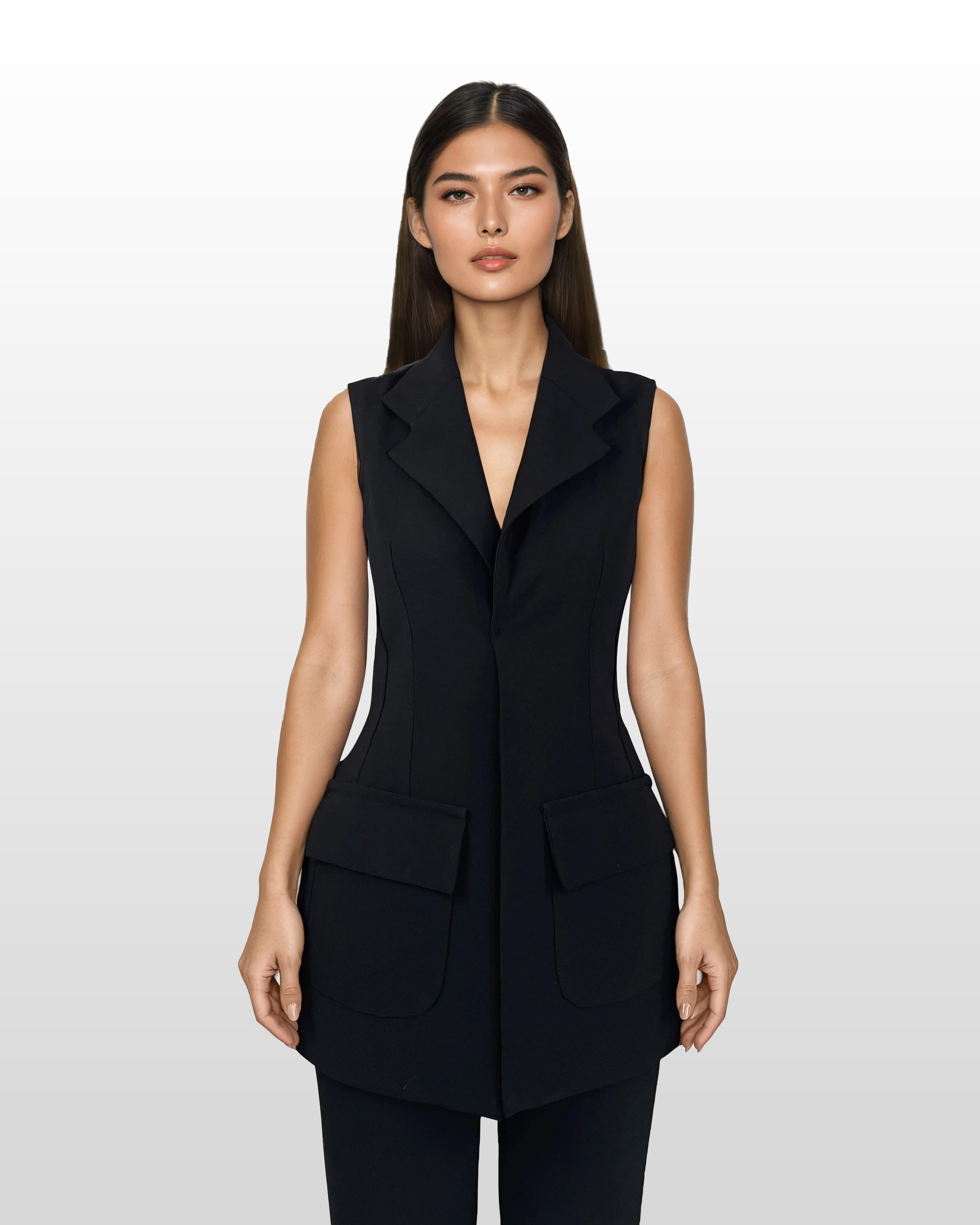 Tailored Crepe Gilet