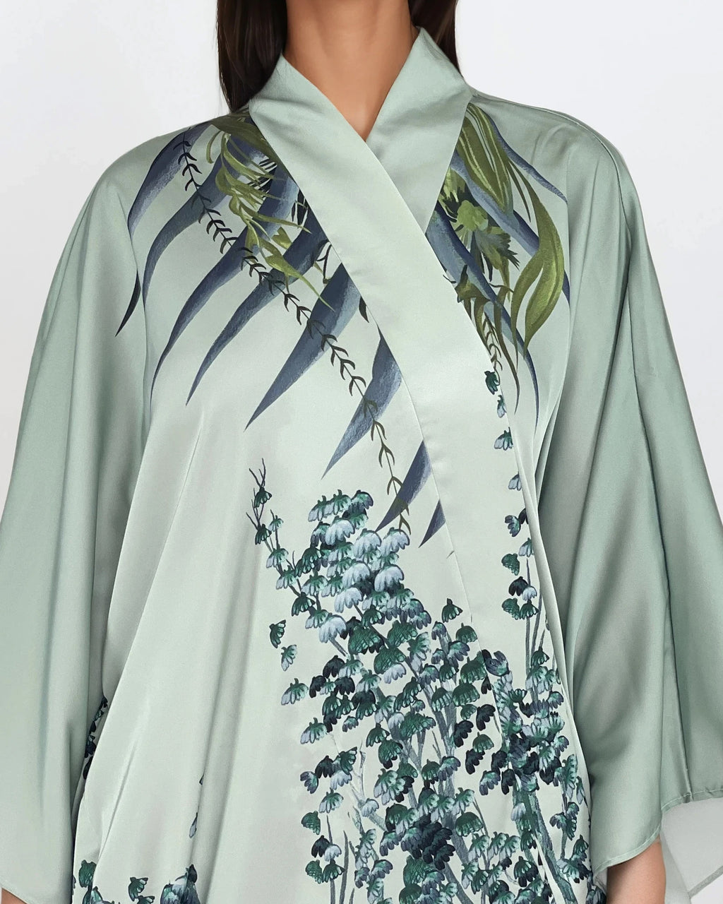 Printed Satin Kimono