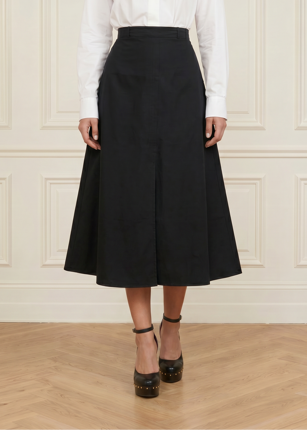 Cotton Midi Skirt
