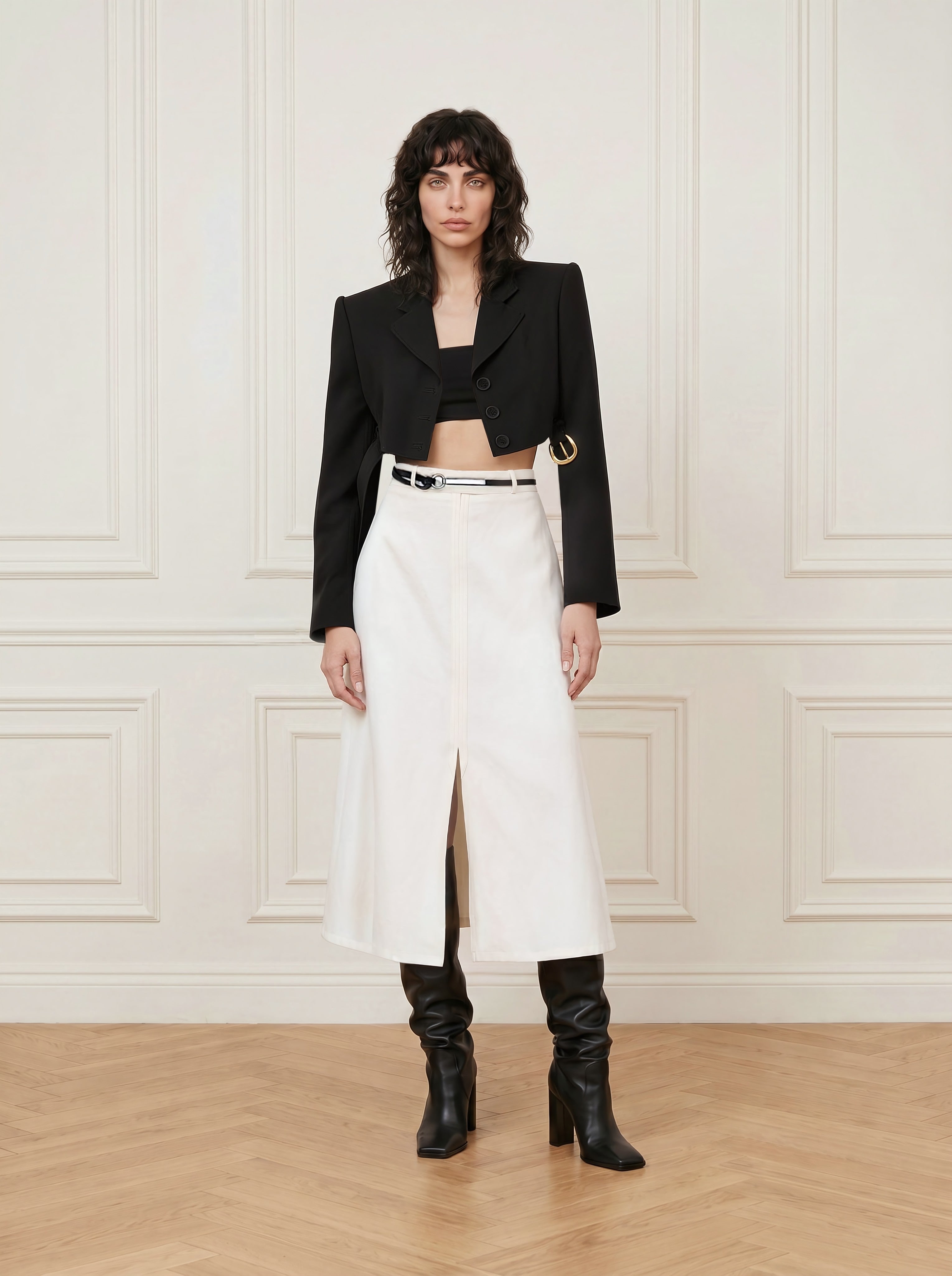 Cotton Midi Skirt
