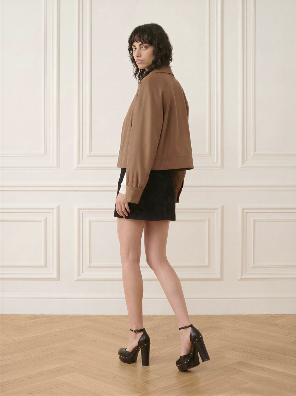 Soft structured cropped jacket
