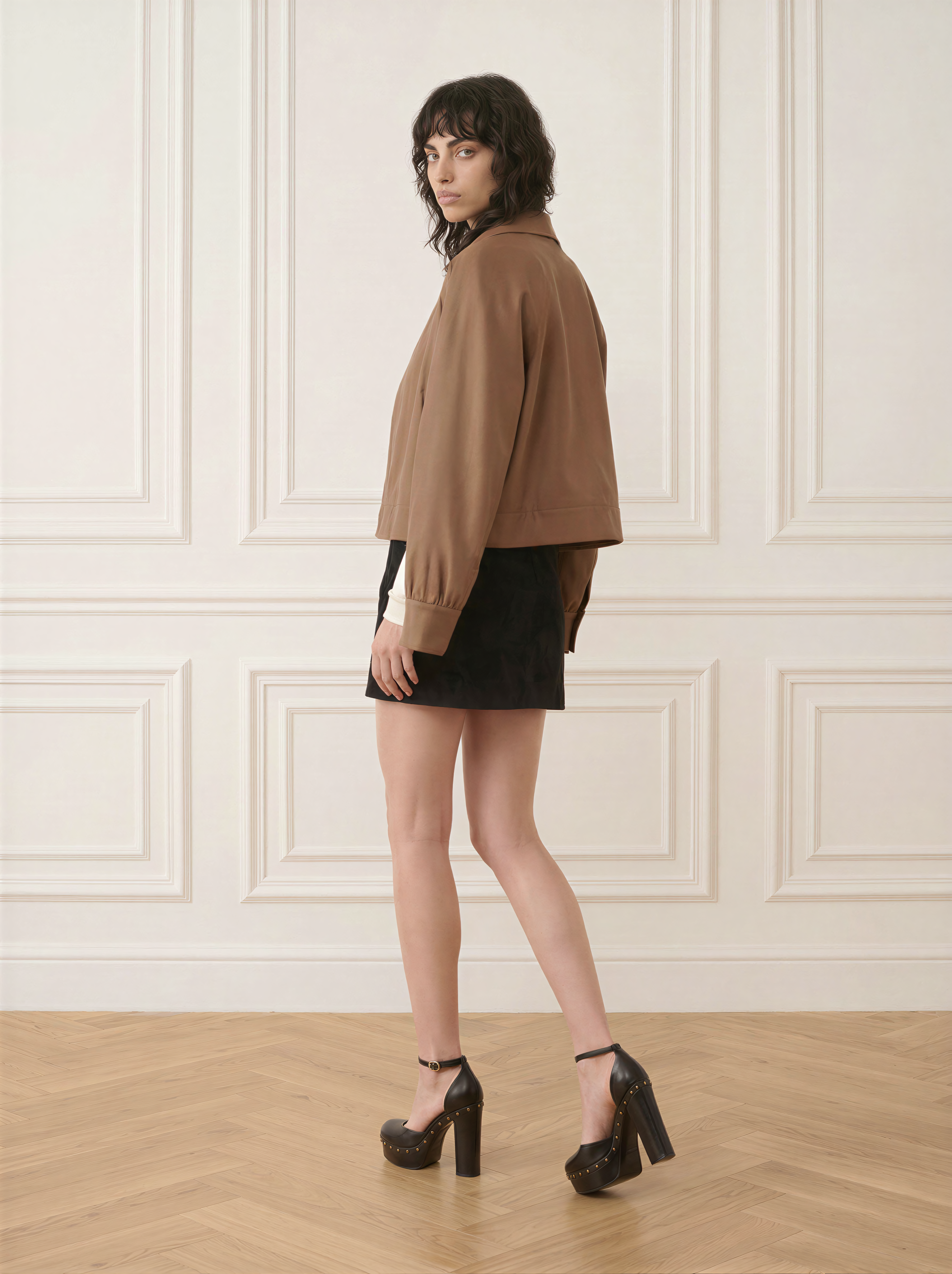 Soft structured cropped jacket
