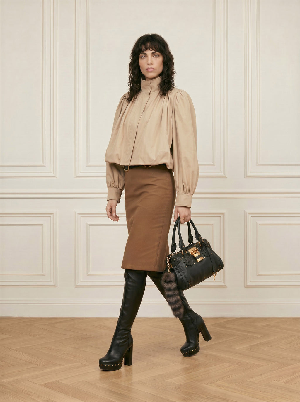 Knit Jersey Midi Skirt