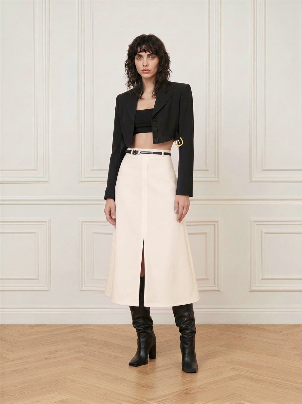 Cotton Midi Skirt