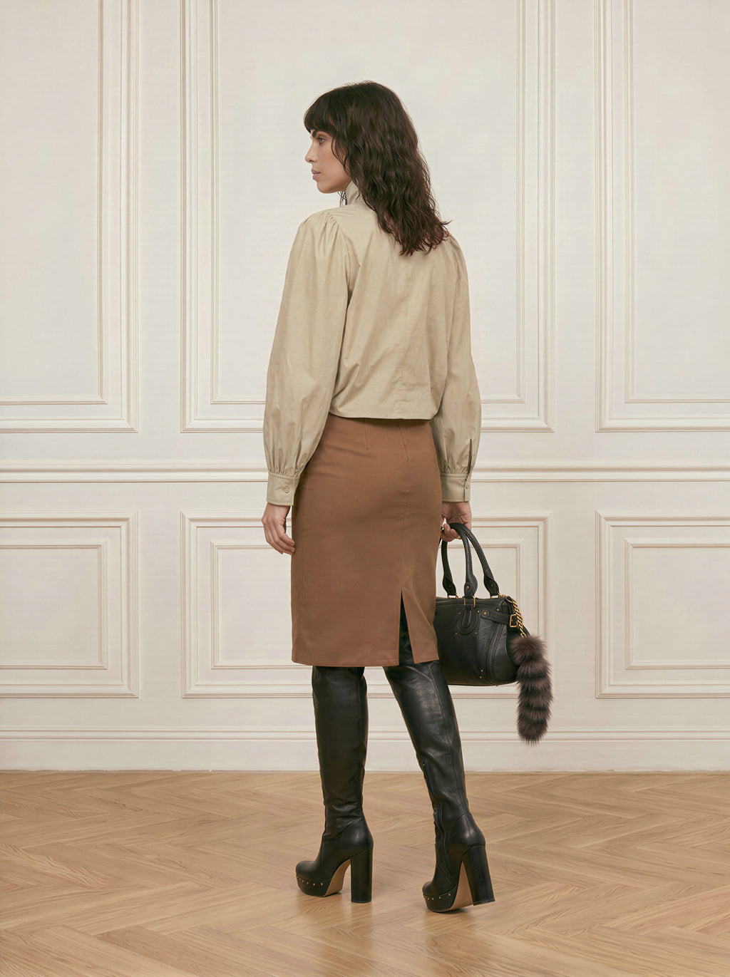 Knit Jersey Midi Skirt