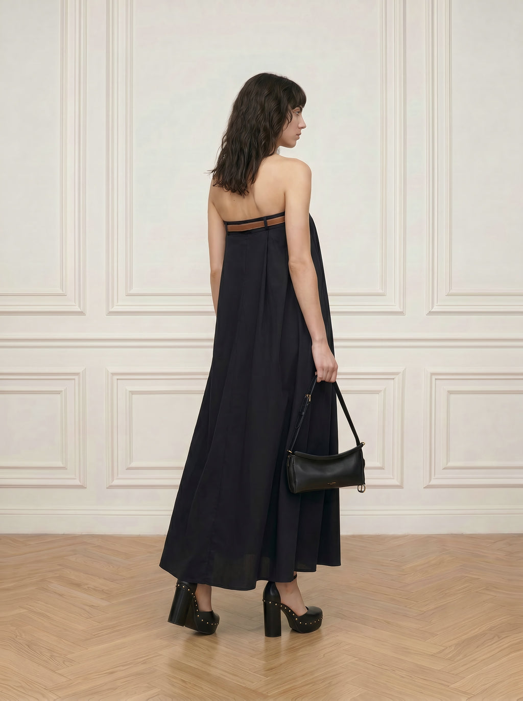 Strapless Cotton Maxi Dress