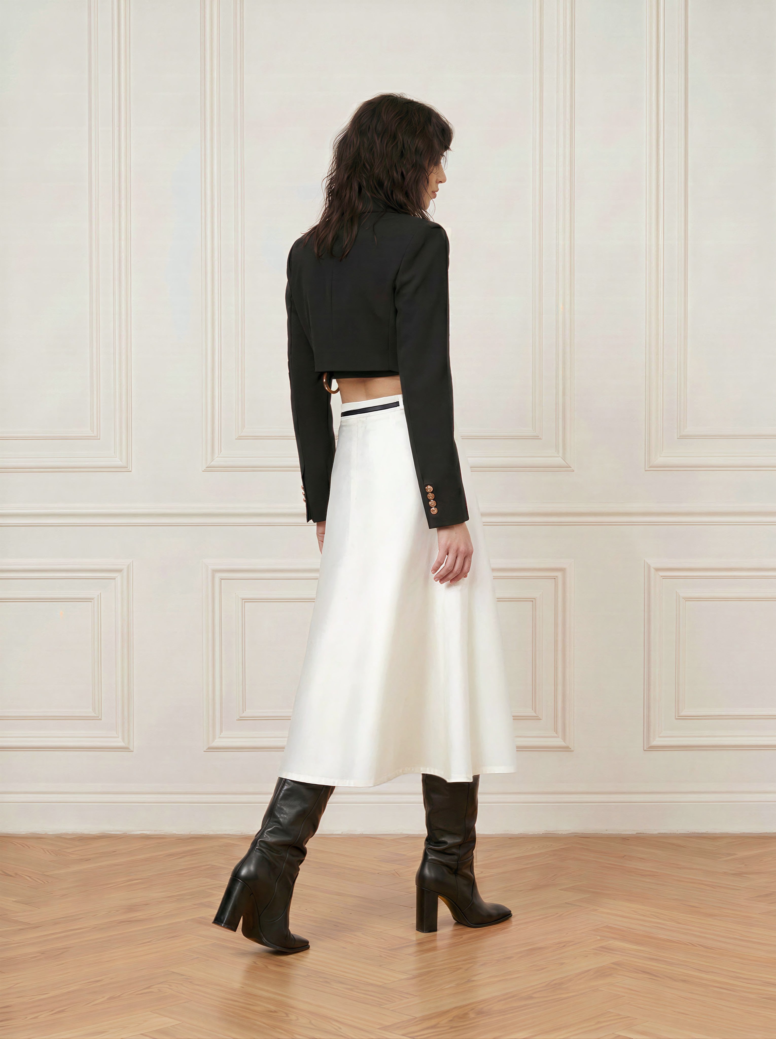 Cotton Midi Skirt