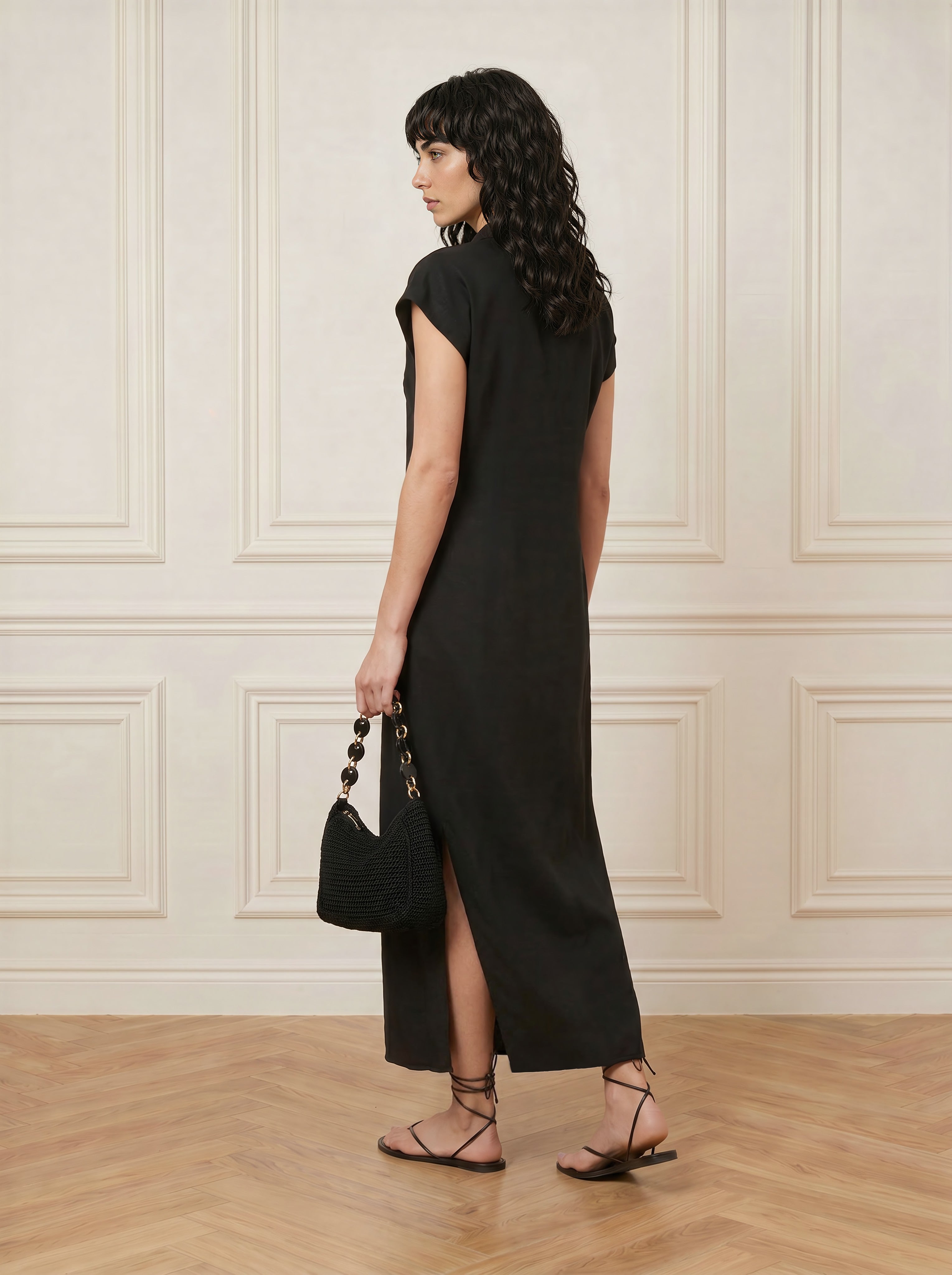 Crepe Maxi Dress